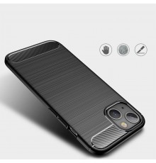 Husa Carcasa spate pentru iPhone 13 , Tpu Carbon Design, Neagra