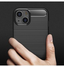 Husa Carcasa spate pentru iPhone 13 Mini , Tpu Carbon Design, Neagra