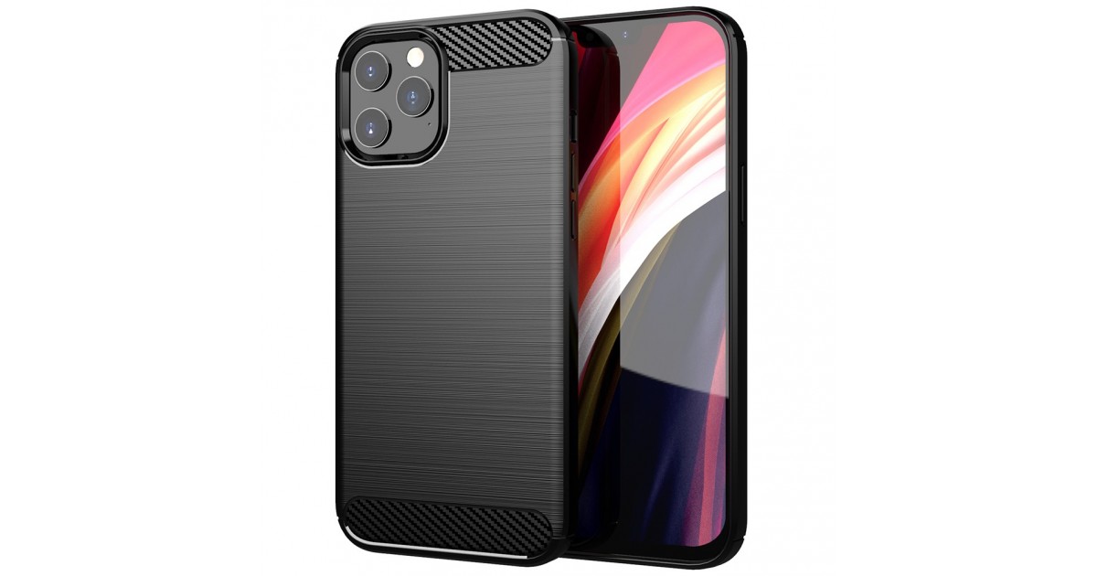 Husa Carcasa spate pentru iPhone 13 Pro , Tpu Carbon Design, Neagra