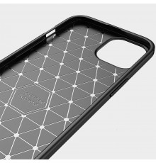 Husa Carcasa spate pentru iPhone 13 Pro , Tpu Carbon Design, Neagra