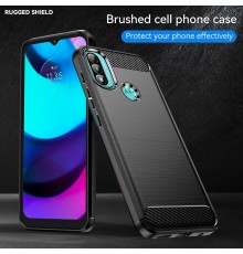 Husa Carcasa spate pentru Motorola Moto E20 / E40 , Tpu Carbon Design, Neagra