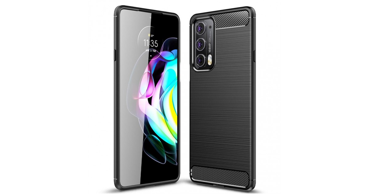 Husa Carcasa spate pentru Motorola Moto Edge 20 , Tpu Carbon Design, Neagra