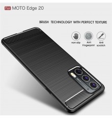 Husa Carcasa spate pentru Motorola Moto Edge 20 , Tpu Carbon Design, Neagra