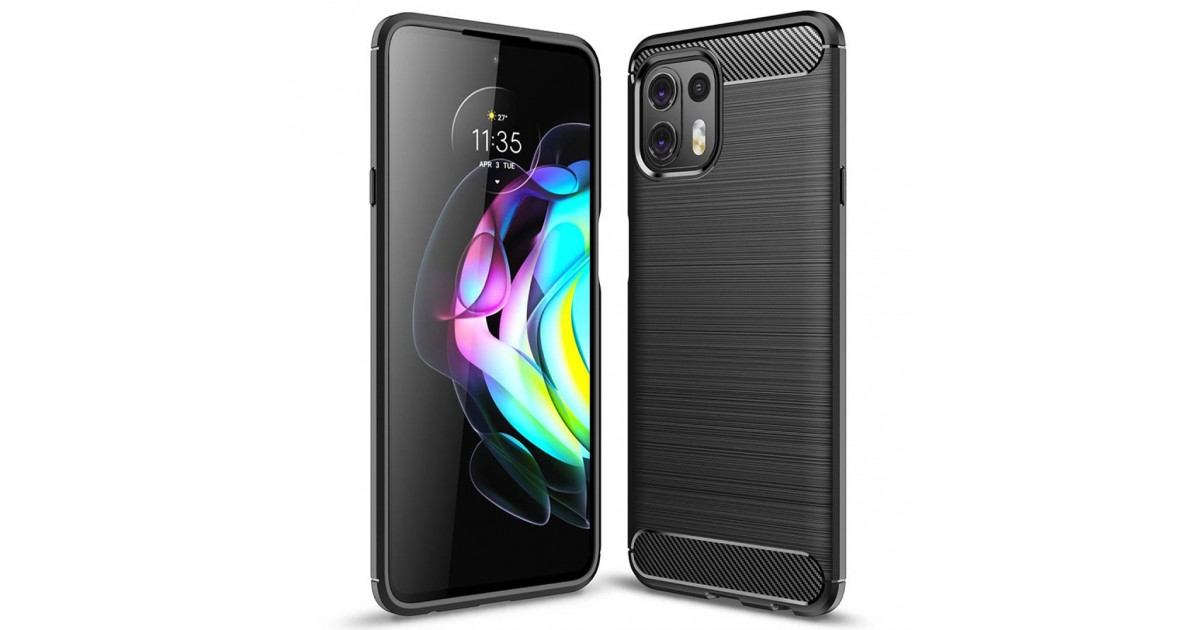 Husa Carcasa spate pentru Motorola Moto Edge 20 Lite , Tpu Carbon Design, Neagra