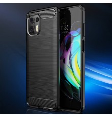 Husa Carcasa spate pentru Motorola Moto Edge 20 Lite , Tpu Carbon Design, Neagra