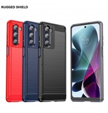 Husa Carcasa spate pentru Motorola Moto G200 5G , Tpu Carbon Design, Neagra