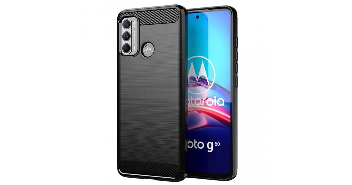 Husa Carcasa spate pentru Motorola Moto G60 , Tpu Carbon Design, Neagra