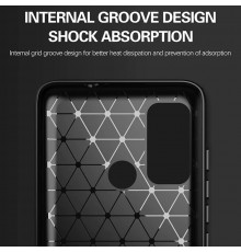 Husa Carcasa spate pentru Motorola Moto G60 , Tpu Carbon Design, Neagra