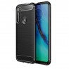 Husa Carcasa spate pentru Motorola One Fusion Plus , Tpu Carbon Design, Neagra