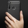 Husa Carcasa spate pentru Motorola One Fusion Plus , Tpu Carbon Design, Neagra