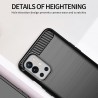 Husa Carcasa spate pentru Oneplus 9R , Tpu Carbon Design, Neagra