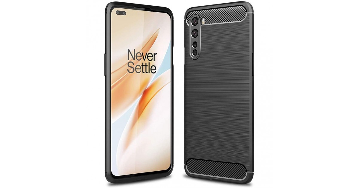 Husa Carcasa spate pentru OnePlus Nord 5G , Tpu Carbon Design, Neagra