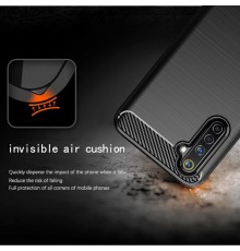 Husa Carcasa spate pentru Realme 6 Pro , Tpu Carbon Design, Neagra