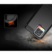 Husa Carcasa spate pentru Realme 8 4G / 8 Pro 4G , Tpu Carbon Design, Neagra