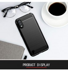 Husa Carcasa spate pentru Samsung Galaxy A01 , Tpu Carbon Design, Neagra