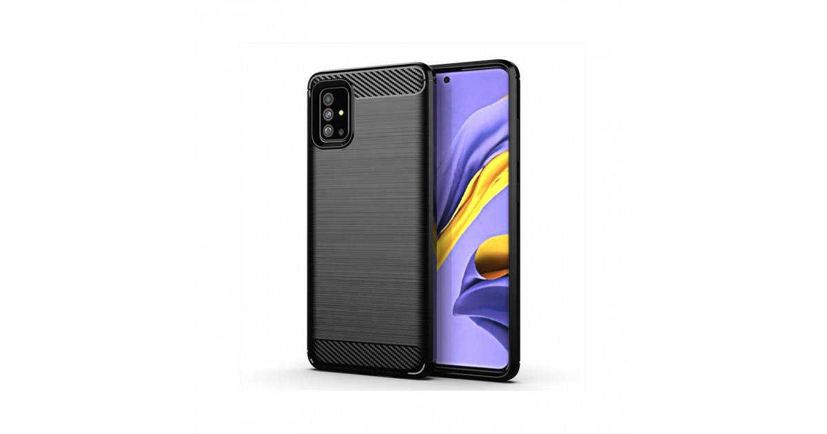 Husa Carcasa spate pentru Samsung Galaxy A51 / M40s , Tpu Carbon Design, Neagra