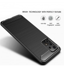 Husa Carcasa spate pentru Samsung Galaxy A52 , Tpu Carbon Design, Neagra