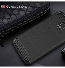 Husa Carcasa spate pentru Samsung Galaxy J3 2017 , Tpu Carbon Design, Neagra