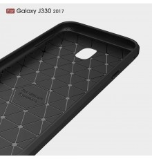 Husa Carcasa spate pentru Samsung Galaxy J3 2017 , Tpu Carbon Design, Neagra