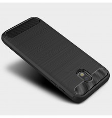 Husa Carcasa spate pentru Samsung Galaxy J3 2017 , Tpu Carbon Design, Neagra