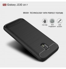 Husa Carcasa spate pentru Samsung Galaxy J3 2017 , Tpu Carbon Design, Neagra