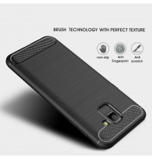 Husa Carcasa spate pentru Samsung Galaxy J6 2018 , Tpu Carbon Design, Neagra