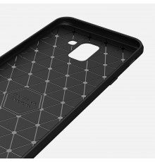 Husa Carcasa spate pentru Samsung Galaxy J6 2018 , Tpu Carbon Design, Neagra