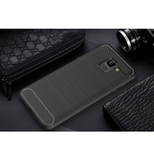 Husa Carcasa spate pentru Samsung Galaxy J6 2018 , Tpu Carbon Design, Neagra