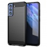 Husa Carcasa spate pentru Samsung Galaxy S21 FE , Tpu Carbon Design, Neagra