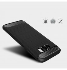 Husa Carcasa spate pentru Samsung Galaxy S8 , Tpu Carbon Design, Neagra