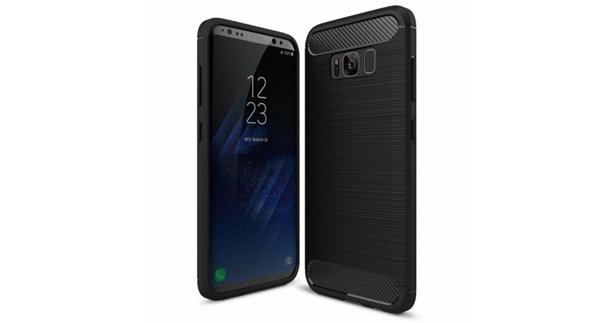 Husa Carcasa spate pentru Samsung Galaxy S8 Plus , Tpu Carbon Design, Neagra