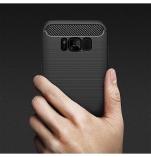 Husa Carcasa spate pentru Samsung Galaxy S8 Plus , Tpu Carbon Design, Neagra