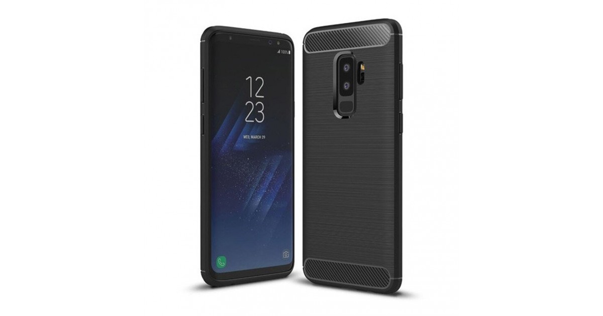 Husa Carcasa spate pentru Samsung Galaxy S9 Plus , Tpu Carbon Design, Neagra