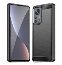 Husa Carcasa spate pentru Xiaomi 12 , Tpu Carbon Design, Neagra