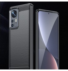 Husa Carcasa spate pentru Xiaomi 12 , Tpu Carbon Design, Neagra