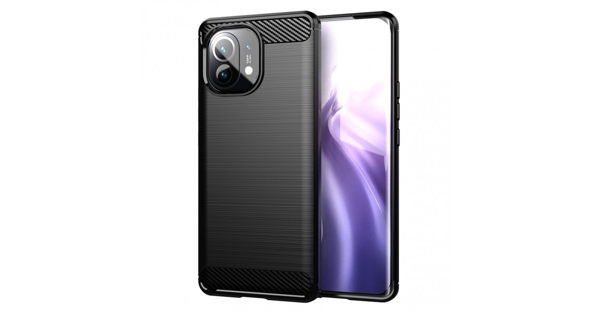 Husa Carcasa spate pentru Xiaomi Mi 11 Lite , Tpu Carbon Design, Neagra