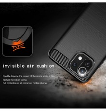 Husa Carcasa spate pentru Xiaomi Mi 11 Lite , Tpu Carbon Design, Neagra