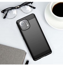 Husa Carcasa spate pentru Xiaomi Mi 11 Lite , Tpu Carbon Design, Neagra