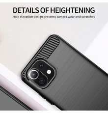 Husa Carcasa spate pentru Xiaomi Mi 11 Lite , Tpu Carbon Design, Neagra