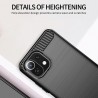 Husa Carcasa spate pentru Xiaomi Mi 11 Lite , Tpu Carbon Design, Neagra