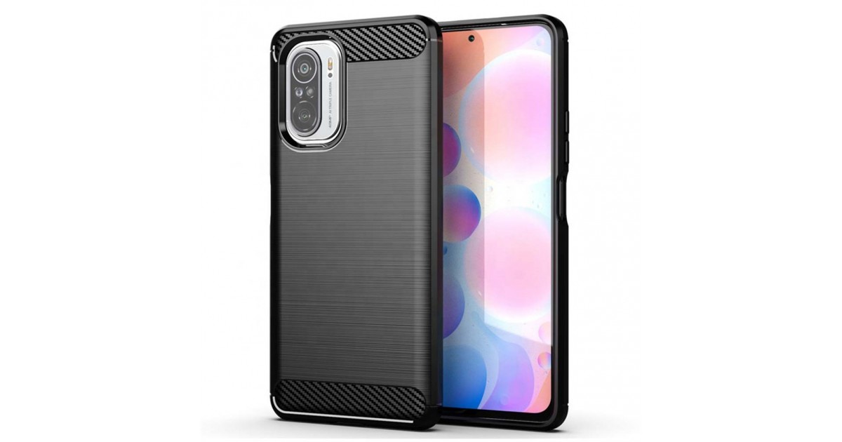 Husa Carcasa spate pentru Xiaomi Poco F3 , Tpu Carbon Design, Neagra