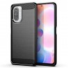 Husa Carcasa spate pentru Xiaomi Poco F3 , Tpu Carbon Design, Neagra