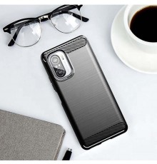 Husa Carcasa spate pentru Xiaomi Poco F3 , Tpu Carbon Design, Neagra