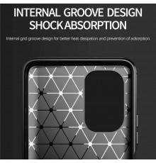 Husa Carcasa spate pentru Xiaomi Poco F3 , Tpu Carbon Design, Neagra