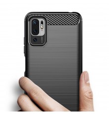 Husa Carcasa spate pentru Xiaomi Poco M3 Pro 5G / 4G , Tpu Carbon Design, Neagra