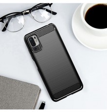 Husa Carcasa spate pentru Xiaomi Poco M3 Pro 5G / 4G , Tpu Carbon Design, Neagra