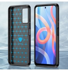 Husa Carcasa spate pentru Xiaomi Poco M4 Pro 5G , Tpu Carbon Design, Neagra