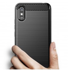 Husa Carcasa spate pentru Xiaomi Redmi 9A , Tpu Carbon Design, Neagra