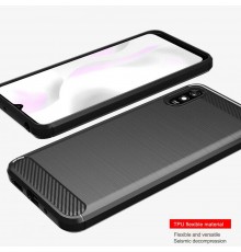 Husa Carcasa spate pentru Xiaomi Redmi 9A , Tpu Carbon Design, Neagra