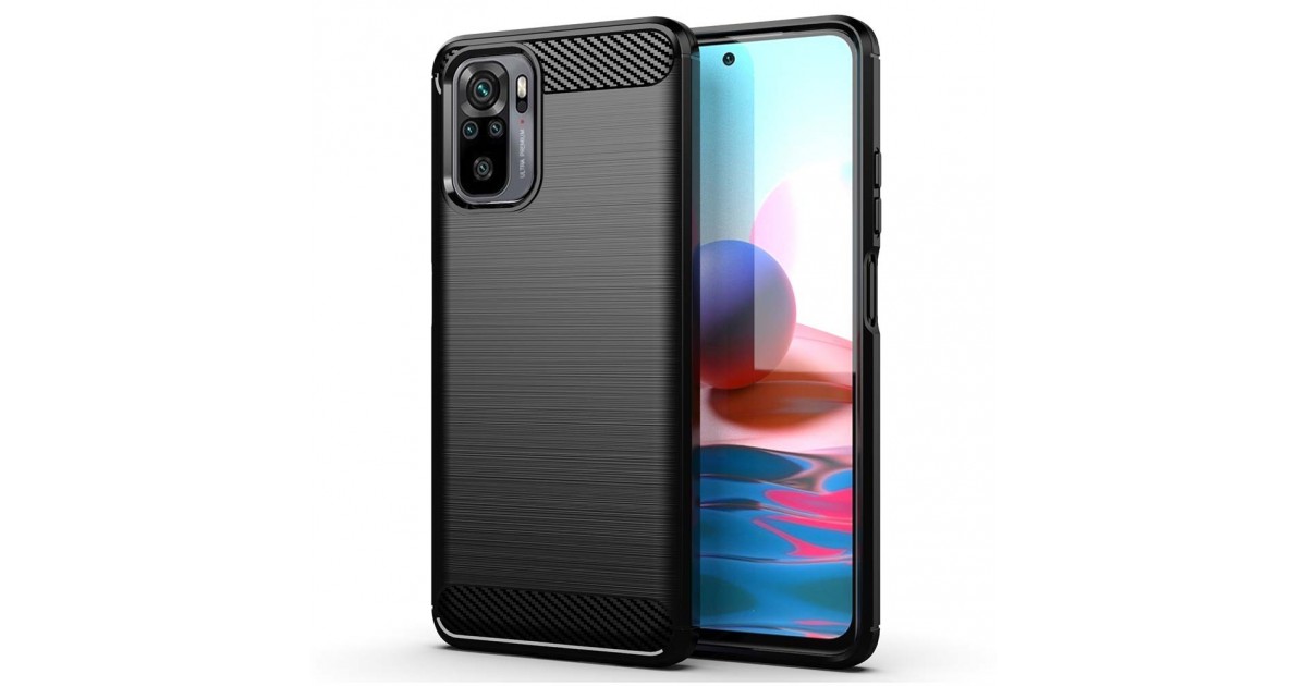 Husa Carcasa spate pentru Xiaomi Redmi Note 10 / Note 10S , Tpu Carbon Design, Neagra